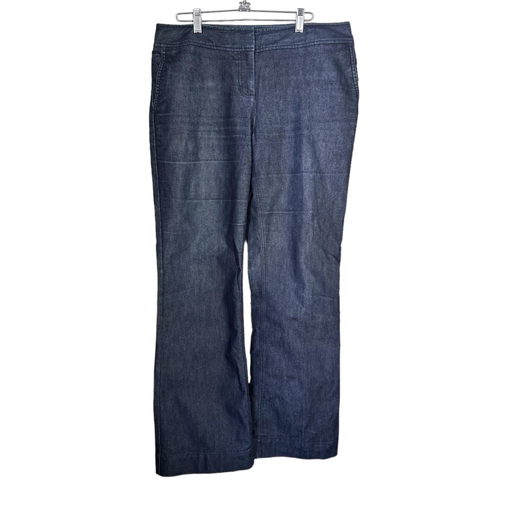 Kenneth Cole Reaction Women’s Size 10 Wide Leg Trouser Dress Pants Dark Blue